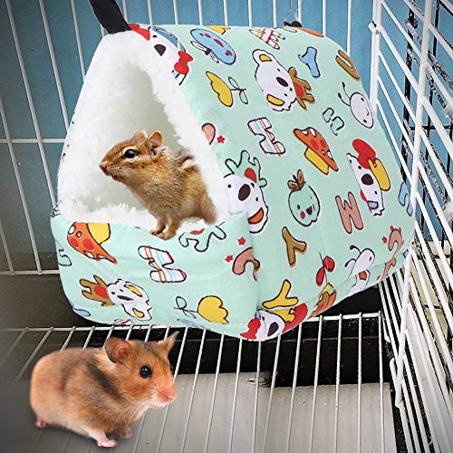 Zyyini Hamster-Hängehaus, Hamster-Hängematte, Einfach zu Installierender Eichhörnchen-Kaninchen-Zuckergleiter für Kleine Haustiere (M) von Zyyini