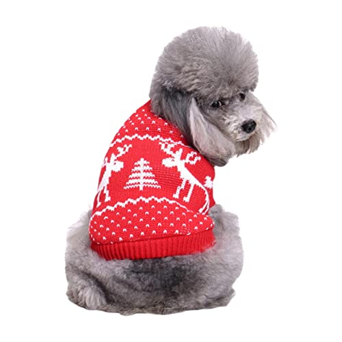a-r Hunde-Weihnachtspullover, Hunde-Weihnachtskostüme, weicher Strick, um im Winter warm zu halten, Pullover für kleine, mittelgroße und große Hunde und Katzen von a-r