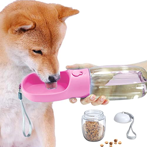 a-r Hundereise-Wasserflasche - Outdoor-Hundewasserflasche - Multifunktionaler Wasserspender für Hunde, Kombibecher zum Trinken und Fressen für Katzen und Welpen von a-r