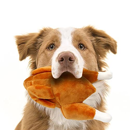 a-r Hundespielzeug aus Plüsch, quietschendes Spielzeug für kleine, mittelgroße Hunde, weiches, gegrilltes Truthahn, Huhn, Plüsch-Spielzeug, interaktives kleine, mittelgroße Hunde von a-r