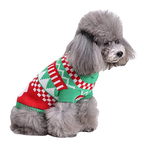 a-r Weihnachtspullover für Haustiere, Urlaub, Haustiermütze, Schal, Pullover, Kleidung, weicher Strick, um im Winter warm zu halten, Pullover für kleine, mittelgroße und große Hunde und Katzen von a-r