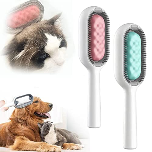 aMBayz 4 in 1 Universal Pet Knots Remover, Multifunctional Pet Cleaning Brush, Dog Hair Remover, Portable Pet Hair Remover, Pet Hair Remover Brush for Cats Dogs, Reusable (2PCS-AB) von aMBayz