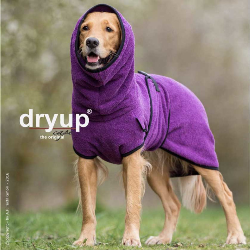 Dryup Cape Hundebademantel Standard in verschieden Farben und Größen bilberry XL - 70 cm von actionfactory