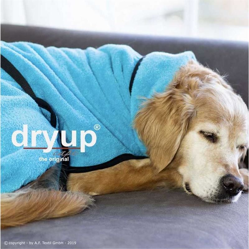 Dryup Cape Hundebademantel Standard in verschieden Farben und Größen cyan S - 56 cm von actionfactory