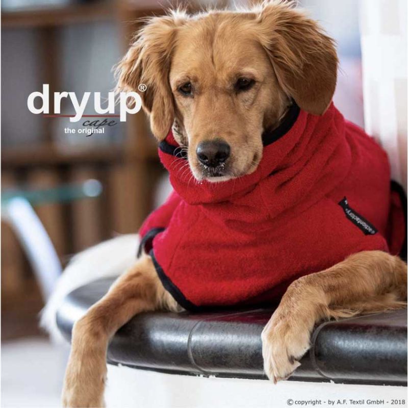 Dryup Cape Hundebademantel Standard in verschieden Farben und Größen red pepper XL - 70 cm von actionfactory