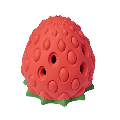 adawd Fruit Dog Kauspielzeug - Robustes Kauspielzeug für Hunde, Interaktives Gummi-Lebensmittelleckball Molar Hundebissspielzeug, Interaktives Lernspielzeug von adawd