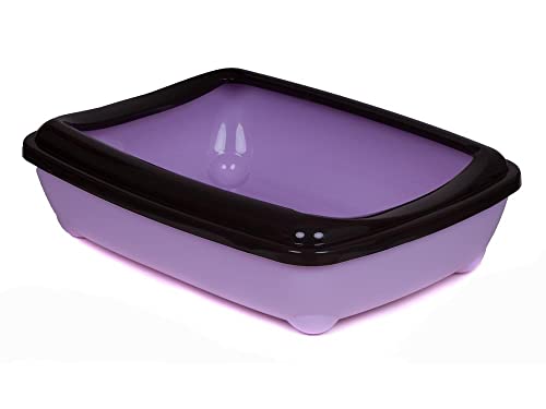 Katzentoilette Schale 57 cm mit Rand braun Unterschale rosa Katzentoilette Schale 57 cm mit Rand braun Unterschale rosa von adena