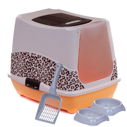 Katzentoilette Sondermodell 50 Katzenklo Schaufel Filter Haube Safari braun von adena