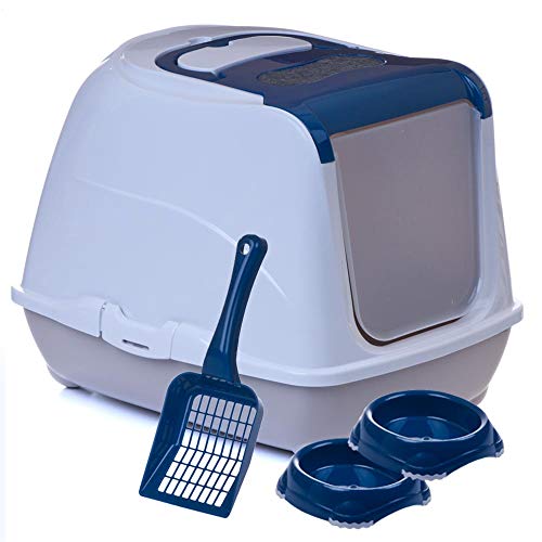 Sondermodell Flipcat 50 blau/Design 36 + extra Schaufel + 2 Näpfe von adena