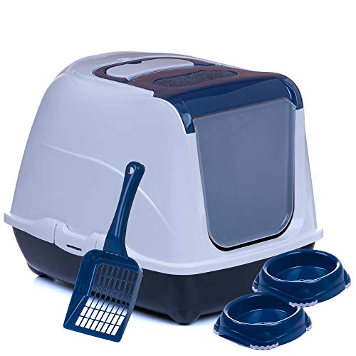 Sondermodell Flipcat 50 blau/Design 7 + extra Schaufel + 2 Näpfe Sondermodell Flipcat 50 blau/Design 7 + extra Schaufel + 2 Näpfe von adena