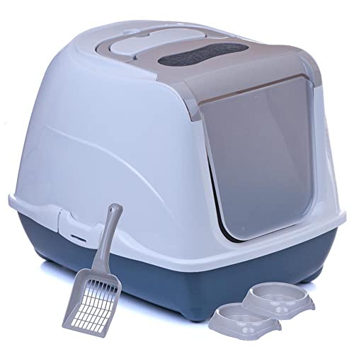 Sondermodell Flipcat 50 graubeige/mausgrau + extra Schaufel + 2 Näpfe Sondermodell Flipcat 50 graubeige/mausgrau + extra Schaufel + 2 Näpfe von adena