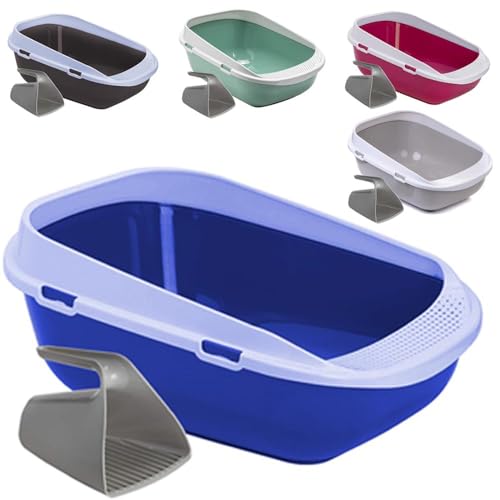 XXL Jumbo Katzentoilette Schale 65 cm blau inkl. Schaufel von adena