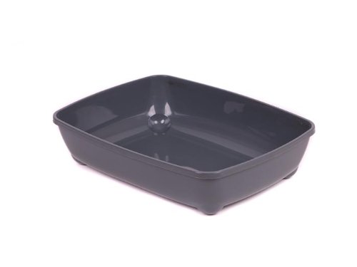 XXL Katzentoilette Schalentoilette 57 cm anthrazit von adena