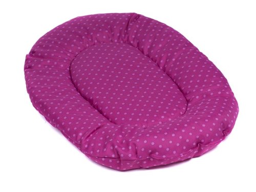 adena Hundekissen oval 108 x 68 cm - Tupfen pink von adena