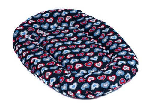 adena Hundekissen oval 80 x 49 cm - Herzen blau adena Hundekissen oval 80 x 49 cm - Herzen blau von adena