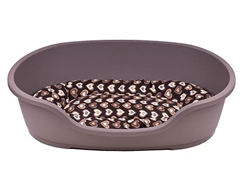 adena Hundekorb 110 x 74 cm Taupe + Kissen Herzen braun adena Hundekorb 110 x 74 cm Taupe + Kissen Herzen braun von adena