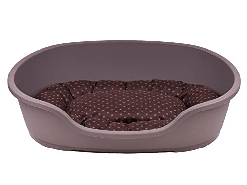 adena Hundekorb 110 x 74 cm Taupe + Kissen Tupfen braun adena Hundekorb 110 x 74 cm Taupe + Kissen Tupfen braun von adena