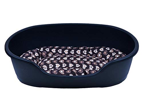 adena Hundekorb 110 x 74 cm anthrazit + Kissen Herzen braun adena Hundekorb 110 x 74 cm anthrazit + Kissen Herzen braun von adena