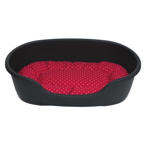 adena Hundekorb 110 x 74 cm anthrazit + Kissen Tupfen rot adena Hundekorb 110 x 74 cm anthrazit + Kissen Tupfen rot von adena