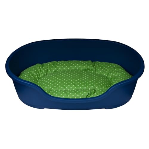 adena Hundekorb 110 x 74 cm blau + Kissen Tupfen grün adena Hundekorb 110 x 74 cm blau + Kissen Tupfen grün von adena