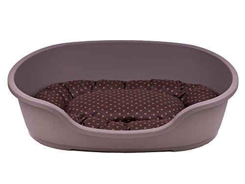 adena Hundekorb 58 x 38 cm Taupe + Kissen Tupfen braun adena Hundekorb 58 x 38 cm Taupe + Kissen Tupfen braun von adena
