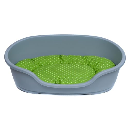 adena Hundekorb 71 x 48 cm grau + Kissen Tupfen grün adena Hundekorb 71 x 48 cm grau + Kissen Tupfen grün von adena