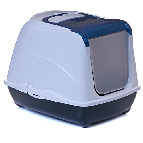 Katzentoilette Flip Cat XL blau - Unterschale schwarz Katzentoilette Flip Cat XL blau - Unterschale schwarz von adena