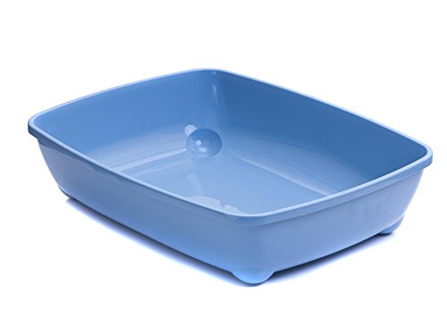 XXL Katzentoilette Schalentoilette 57 cm taubenblau von adena