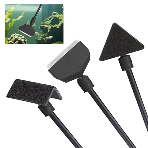 afhgdjr 3 In 1 Aquarium Reinigungsset,Aquarium Scheibenreiniger,Aquarium ZubehöR,Aquarium ZubehöRreinigung Werkzeug Mit Abnehmbarer,Aquarium Reiniger FüR Aquarien,Fish Tank Reiniger Set von afhgdjr
