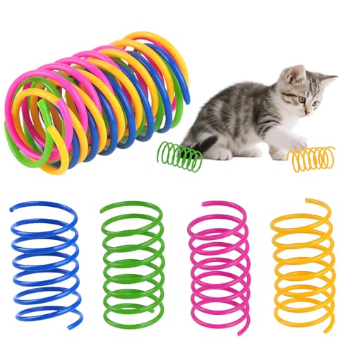 afhgdjr 60 Stück Katzenspielzeug, Spirale Spielzeug für Katzen, Spiralen Katzenspielzeug Set, Neuheit Haustier Spiralfedern,Plastik Bunte Spirale Haustiere für Katzen afhgdjr 60 Stück Katzenspielzeug, Spirale Spielzeug für Katzen, Spiralen Katzenspielzeug Set, Neuheit Haustier Spiralfedern,Plastik Bunte Spirale Haustiere für Katzen von afhgdjr