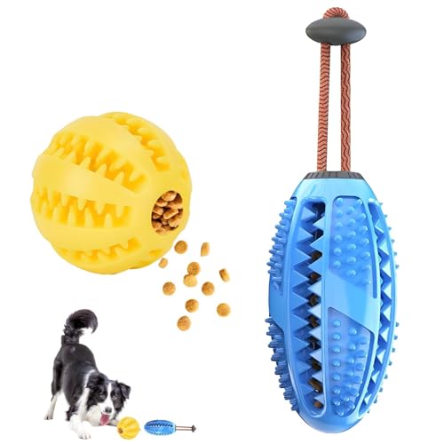 agogue 2 Stück Hundespielzeug Intelligenz, Hundespielzeug Ball Kauspielzeug für Hunde Spielzeug Hund Unzerstörbar, Kleine und Große Snackball Hund, Starker Naturkautschuk und Zahnpflege agogue 2 Stück Hundespielzeug Intelligenz, Hundespielzeug Ball Kauspielzeug für Hunde Spielzeug Hund Unzerstörbar, Kleine und Große Snackball Hund, Starker Naturkautschuk und Zahnpflege von agogue