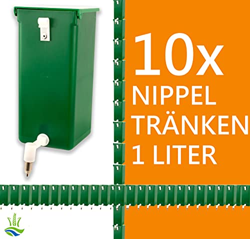 agrarking.de 10 x Nippeltränke grün 1 Liter Licht und Vitaminschutz - Metall Aufhängung agrarking.de 10 x Nippeltränke grün 1 Liter Licht und Vitaminschutz - Metall Aufhängung von agrarking.de