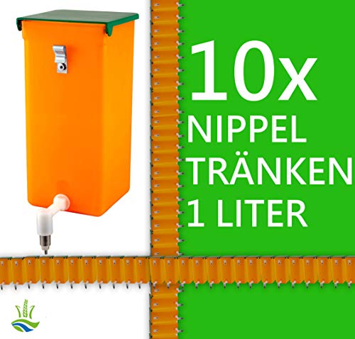 10x Kaninchentränke 1 Liter Hamster Wasserspender - Metall Aufhängung 10x Kaninchentränke 1 Liter Hamster Wasserspender - Metall Aufhängung von agrarking.de