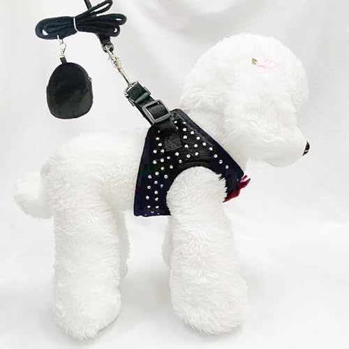 Hundegeschirr Kleine Hunde, Geschirr Katze mit Diamanten, Weiches Netzgewebe von aichilra