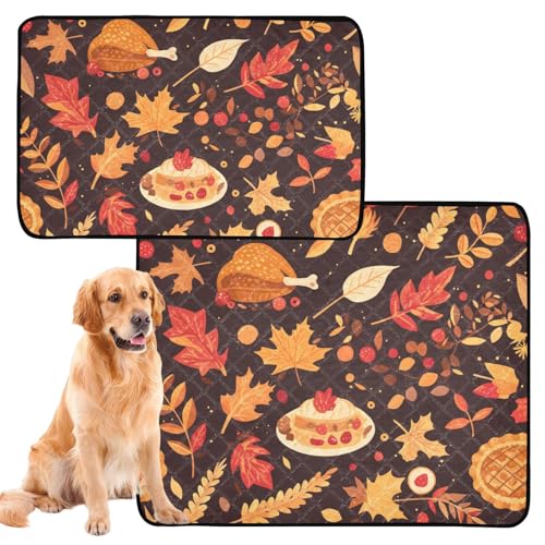 2 Stück Katzenmatte für den Boden, rutschfester Teppich für Auto und Flugzeug, 61 x 91,4 cm + 91,4 x 106,7 cm, Herbstkuchen, Truthahn, Herbstblätter, 2 Stück 2 Stück Katzenmatte für den Boden, rutschfester Teppich für Auto und Flugzeug, 61 x 91,4 cm + 91,4 x 106,7 cm, Herbstkuchen, Truthahn, Herbstblätter, 2 Stück von aidingzhi