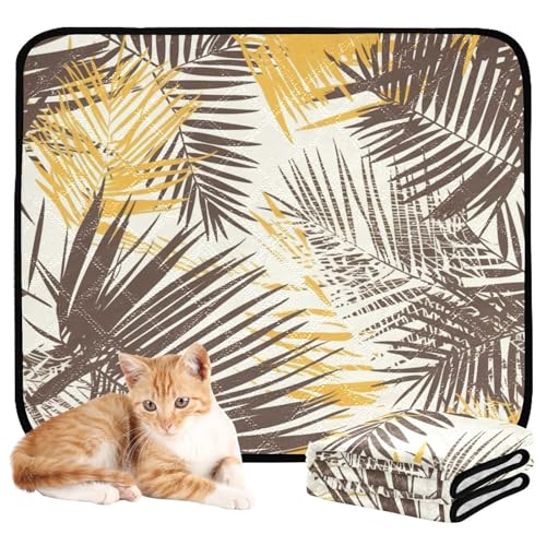 3 Stück Hunde-Urinierteppich, Katzen-Urinierunterlagen für Boden, rutschfest, für Reisen, 50,8 x 61 cm, Braun/Gelb, tropische Pflanzen 3 Stück Hunde-Urinierteppich, Katzen-Urinierunterlagen für Boden, rutschfest, für Reisen, 50,8 x 61 cm, Braun/Gelb, tropische Pflanzen von aidingzhi