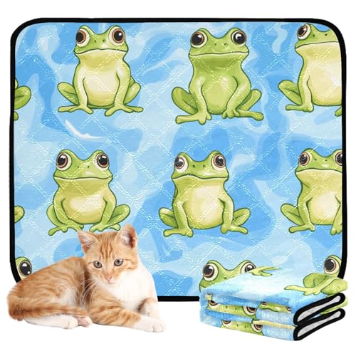 Hundematte für den Innenbereich, groß, waschbar, rutschfeste Bodenmatte für Autositz, 50,8 x 61 cm, niedlicher Frosch, blauer Himmel, 3 Stück Hundematte für den Innenbereich, groß, waschbar, rutschfeste Bodenmatte für Autositz, 50,8 x 61 cm, niedlicher Frosch, blauer Himmel, 3 Stück von aidingzhi