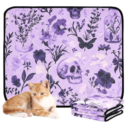 Hundematte für den Innenbereich, waschbar, rutschfest, 50,8 x 61 cm, Violett, Totenkopf-Violett, 3 Stück Hundematte für den Innenbereich, waschbar, rutschfest, 50,8 x 61 cm, Violett, Totenkopf-Violett, 3 Stück von aidingzhi