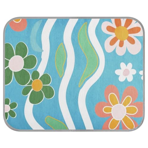 Kühlbett für Haustiere, bunt, gewellte Linien, blau, kühlendes Hundebett für Tiere, Reisen, bequem, 56 x 70 cm Kühlbett für Haustiere, bunt, gewellte Linien, blau, kühlendes Hundebett für Tiere, Reisen, bequem, 56 x 70 cm von aidingzhi
