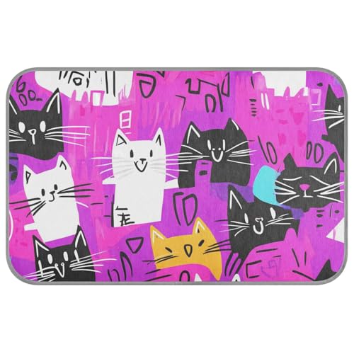 Kühlende Hundebettdecke für Hunde, Punk-Katzen, bunt, Cartoon, kühlend, für Hunde, Reisen, Sommer, 60 x 97 cm Kühlende Hundebettdecke für Hunde, Punk-Katzen, bunt, Cartoon, kühlend, für Hunde, Reisen, Sommer, 60 x 97 cm von aidingzhi
