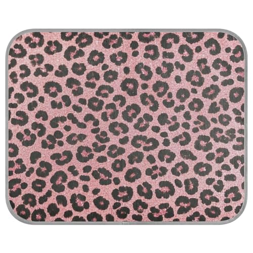 Kühlendes Hundebett, künstliches Glitzer-Leopardenmuster, rosa, kühlendes Katzenbett für draußen, für Kaninchen, Innenbereich, abnehmbar, 56 x 70 cm Kühlendes Hundebett, künstliches Glitzer-Leopardenmuster, rosa, kühlendes Katzenbett für draußen, für Kaninchen, Innenbereich, abnehmbar, 56 x 70 cm von aidingzhi