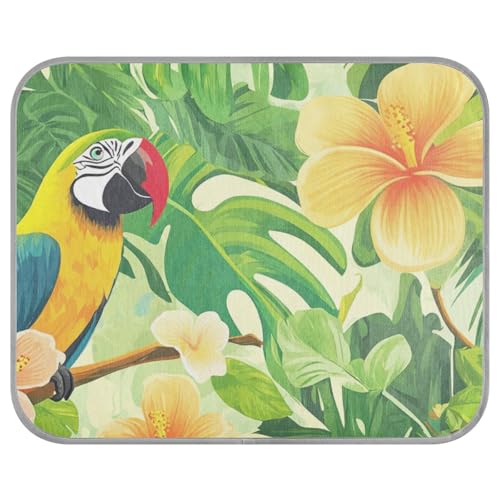 Kühlendes Hundebett, tropische Pflanzen, Papageien, Tiere, Kühlmatte für Katzen, für Kätzchen, Outdoor, faltbar, 56 x 70 cm Kühlendes Hundebett, tropische Pflanzen, Papageien, Tiere, Kühlmatte für Katzen, für Kätzchen, Outdoor, faltbar, 56 x 70 cm von aidingzhi