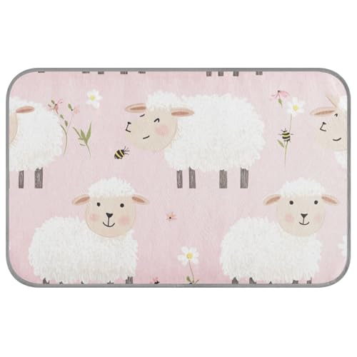 Kühlmatte für Katzen, Motiv: Cartoon-Schafe, kühlendes Hundebett für Hunde, Innenbereich, 60 x 97 cm, Rosa Kühlmatte für Katzen, Motiv: Cartoon-Schafe, kühlendes Hundebett für Hunde, Innenbereich, 60 x 97 cm, Rosa von aidingzhi