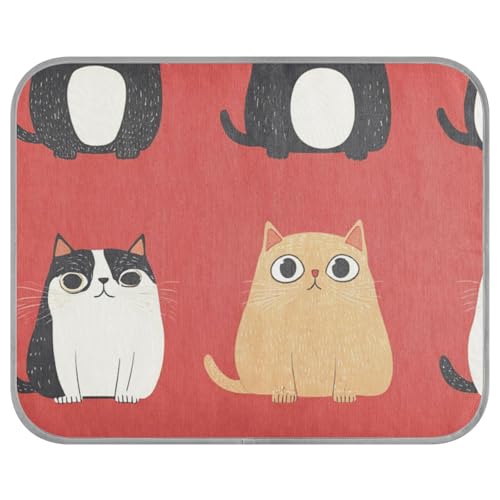 Niedliche exotische Shorthaircats Kühlmatten, kühlendes Hundebett, waschbar, für Tiere im Innenbereich, bequem, 56 x 70 cm, Rot Niedliche exotische Shorthaircats Kühlmatten, kühlendes Hundebett, waschbar, für Tiere im Innenbereich, bequem, 56 x 70 cm, Rot von aidingzhi