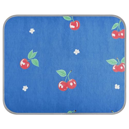 Süße Kirschfrucht-Decken für mittelgroße Hunde, waschbar, kühlend, Outdoor-Hundebett für Kaninchen, Outdoor, 56 x 70 cm, Königsblau Süße Kirschfrucht-Decken für mittelgroße Hunde, waschbar, kühlend, Outdoor-Hundebett für Kaninchen, Outdoor, 56 x 70 cm, Königsblau von aidingzhi