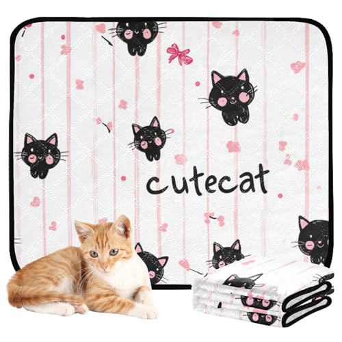 Urinierdecke für Hunde und Katzen, rutschfeste Matte für Auto und Flugzeug, 50,8 x 61 cm, niedliches Tier, schwarze Katze, handgezeichnet, 3 Stück Urinierdecke für Hunde und Katzen, rutschfeste Matte für Auto und Flugzeug, 50,8 x 61 cm, niedliches Tier, schwarze Katze, handgezeichnet, 3 Stück von aidingzhi