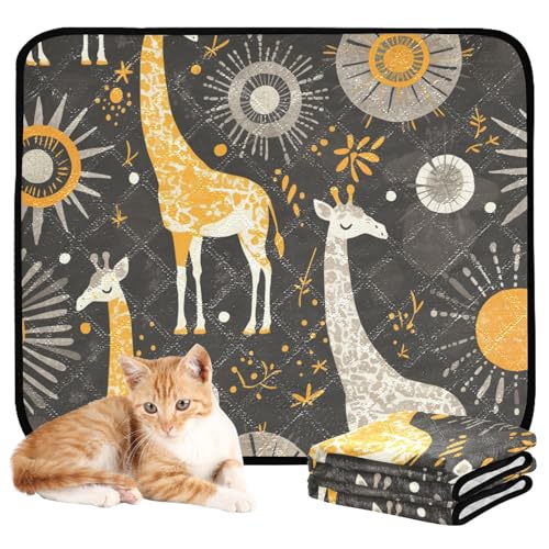 Wasserabsorbierende Matte für Hundenapf, Hundematten, waschbar, rutschfest, Teppich für Flugzeugkäfige, 50,8 x 61 cm, Hirsch, Boho-Stil, Orange, 3 Stück Wasserabsorbierende Matte für Hundenapf, Hundematten, waschbar, rutschfest, Teppich für Flugzeugkäfige, 50,8 x 61 cm, Hirsch, Boho-Stil, Orange, 3 Stück von aidingzhi