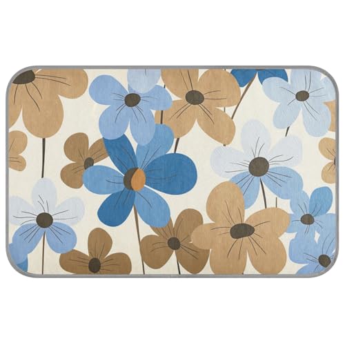 aidingzhi Blau Braun Retro Blumen Hund Kühlmatten Kühlmatte Für Katzen Im Freien Für Kätzchen Gemütlich Schlafen Comfy 23, 6×38,6 zoll von aidingzhi