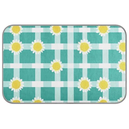 aidingzhi Buffalo Plaid Check Türkis Sonnenblumen Kühlprodukte Kühldecke für Katzen für Huhn Indoor 60 x 97 cm aidingzhi Buffalo Plaid Check Türkis Sonnenblumen Kühlprodukte Kühldecke für Katzen für Huhn Indoor 60 x 97 cm von aidingzhi