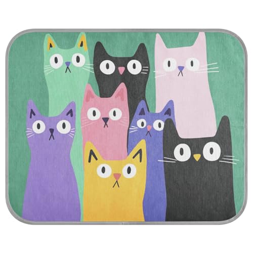 aidingzhi Bunte Katzen-Outdoor-Kühlmatte, kühlendes Katzenbett für draußen, zum Schlafen, weich, 56 x 70 cm aidingzhi Bunte Katzen-Outdoor-Kühlmatte, kühlendes Katzenbett für draußen, zum Schlafen, weich, 56 x 70 cm von aidingzhi